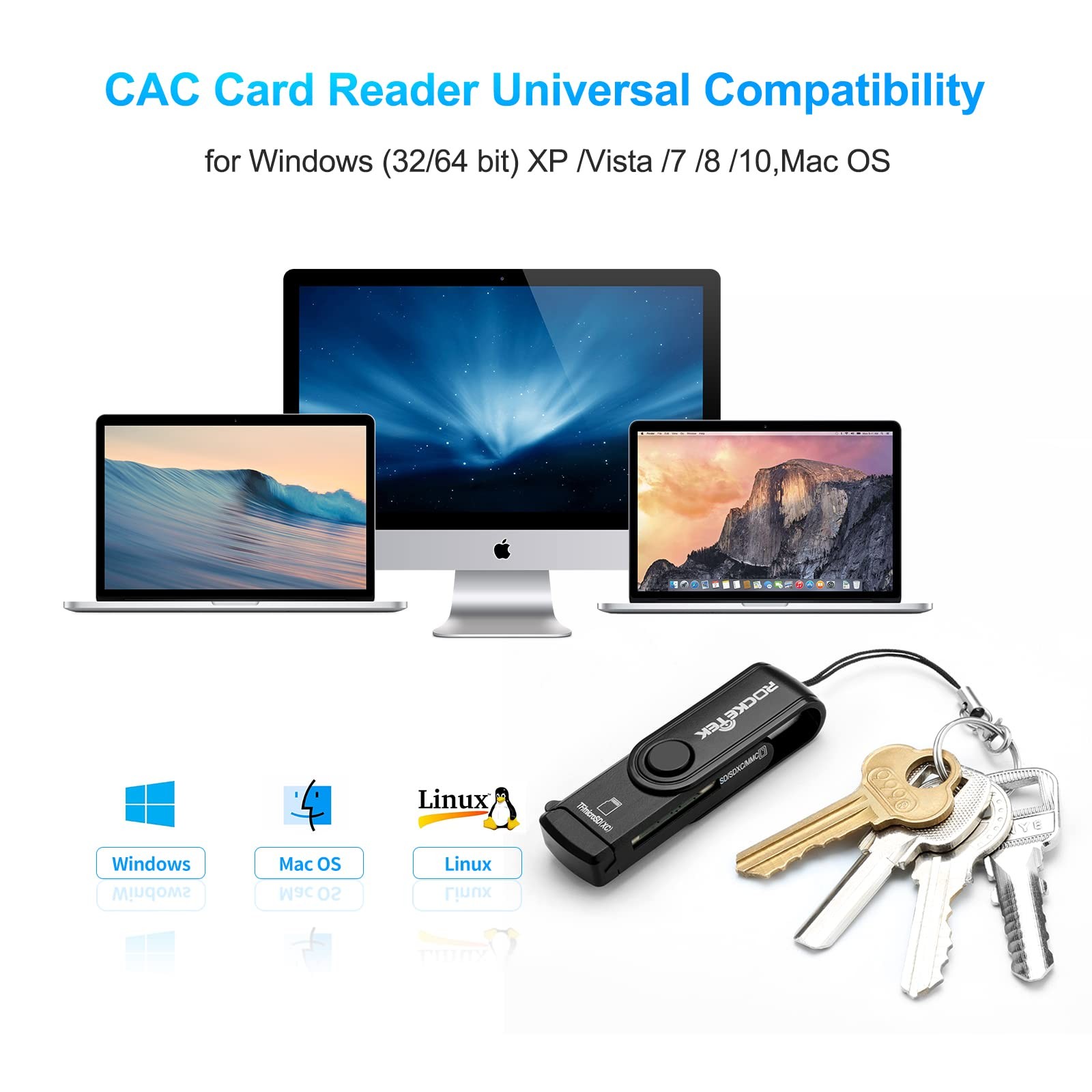Usb 3.0 Sd Card Reader Rocketek 2 Slots Memory Card Reader A Build-In Micro Sd