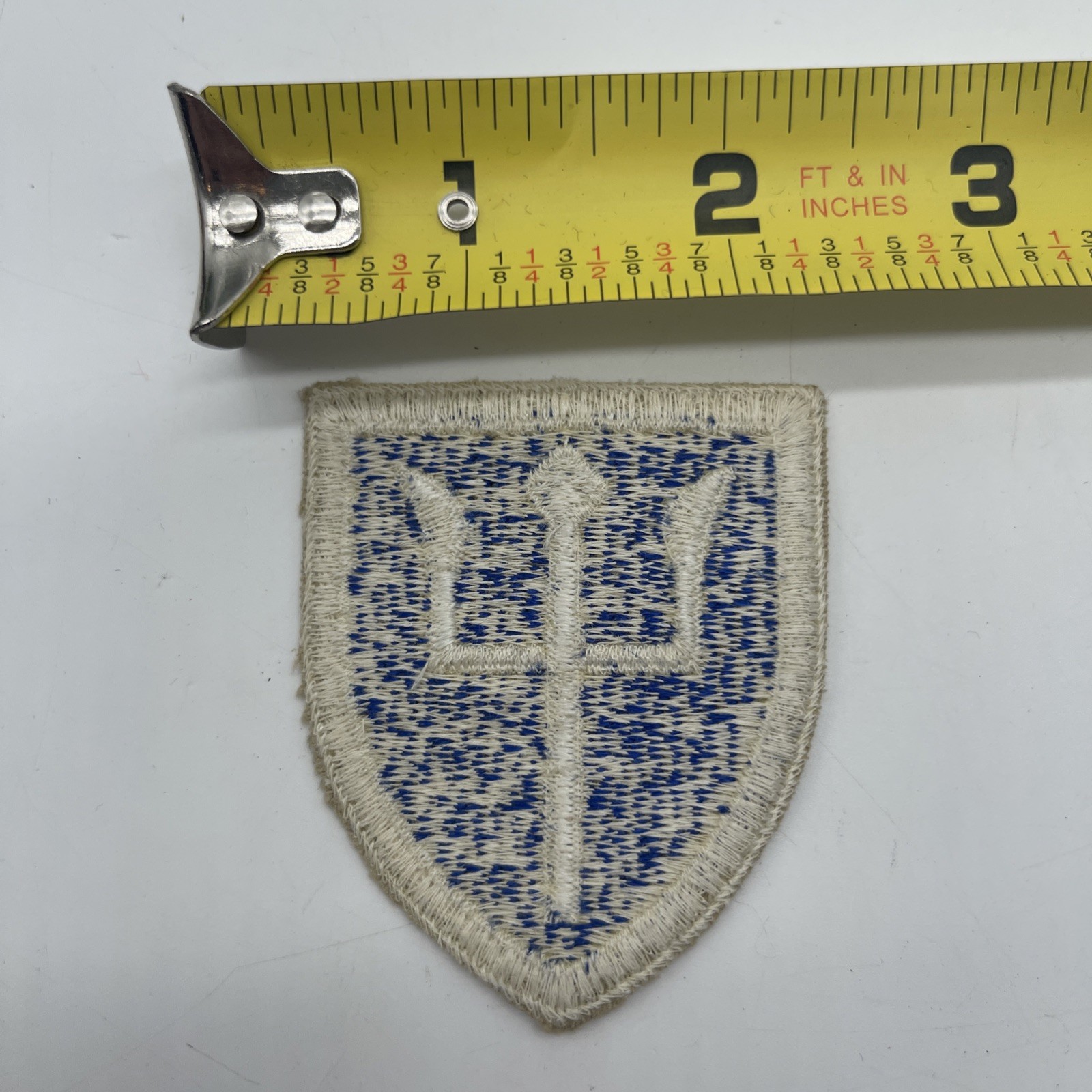 U.S. Military 97th Infantry Division Patch Insignia Cut Blue White Trident