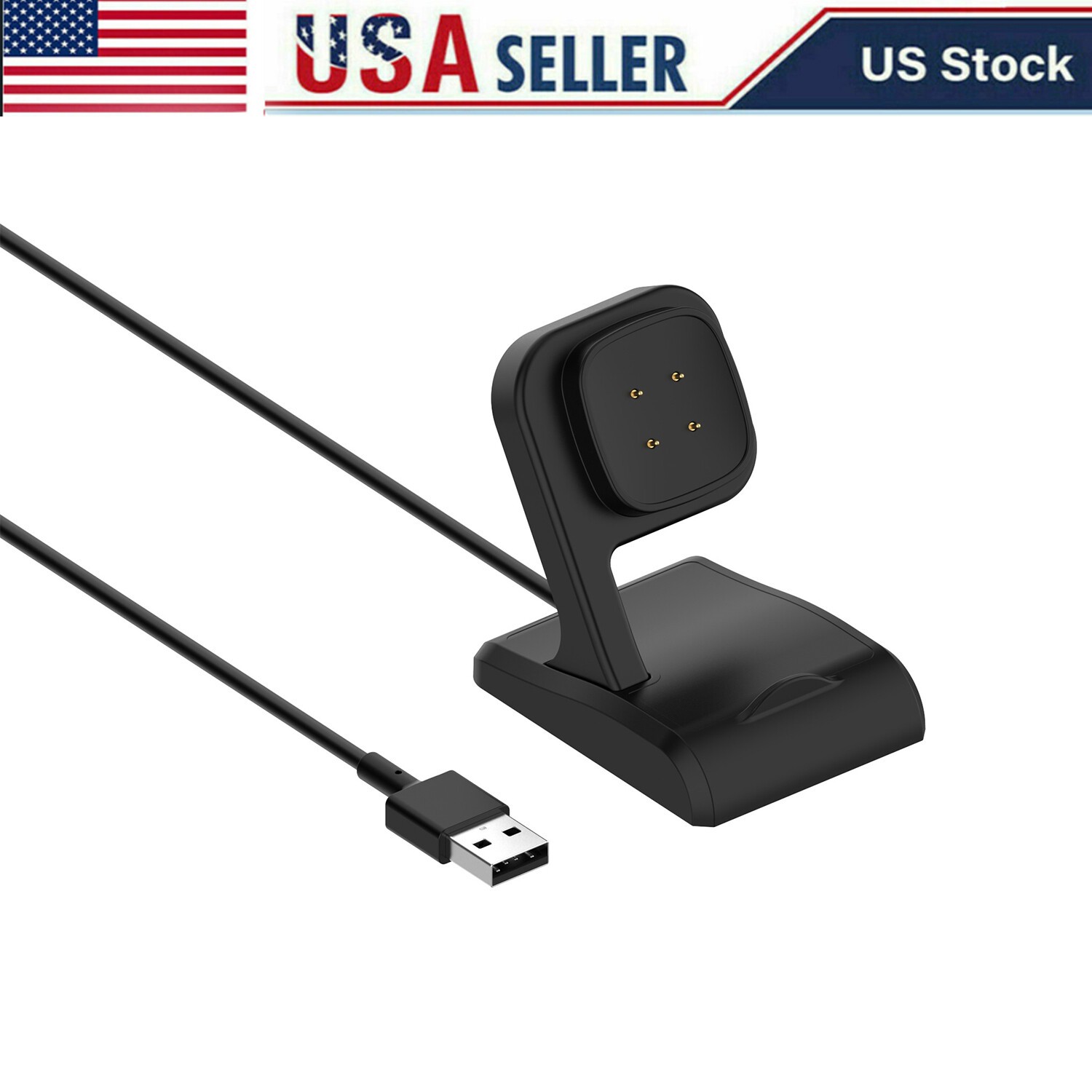 Fast Charging Dock USB Cable Power Charger For Fitbit Sense 1 2 Smart Watch