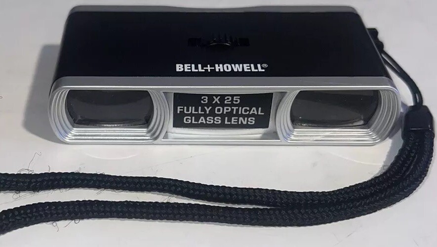 BELL+HOWELL Silver Portable 3X25 Fully Optical Glass Lens For Games Concerts