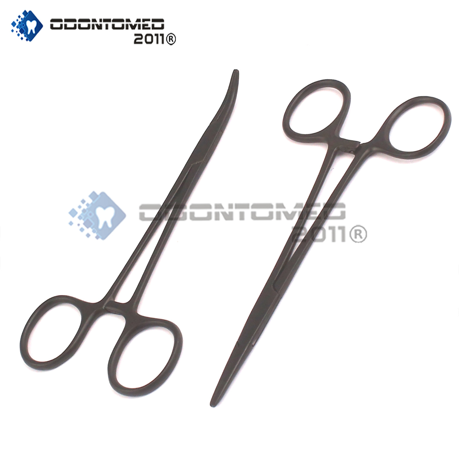 2 Mosquito Hemostat Forceps 5" Black Finish, surgical vet instrument (Str & Cvd)