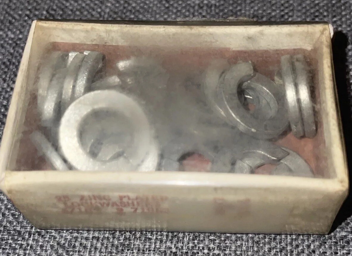 Antique Sears Zinc Plates Lockwashers 5/16 inch Made in the USA