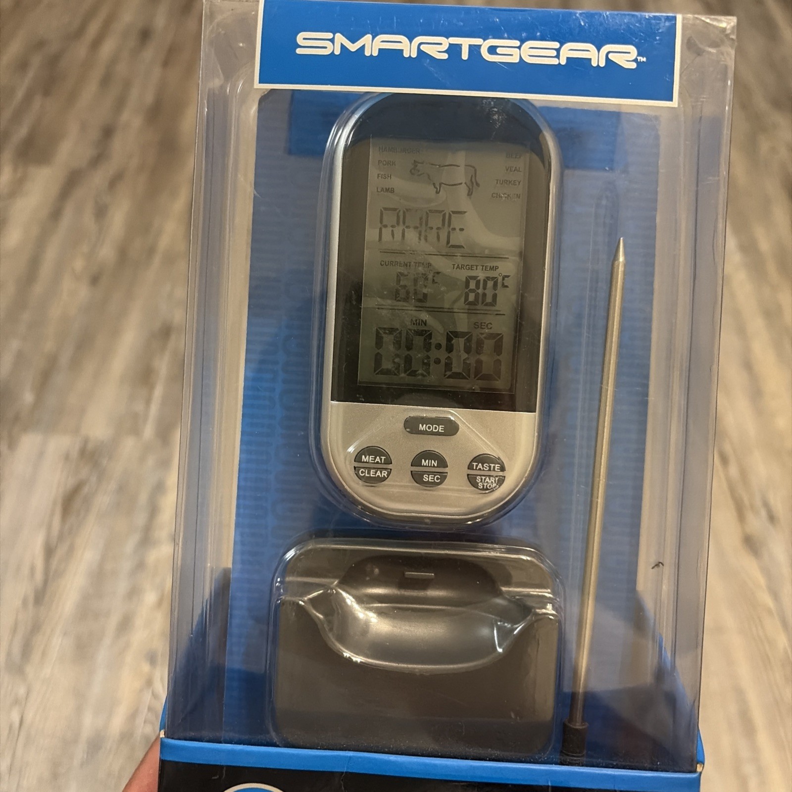 SmartGear Wireless Grill Thermometer BBQ Meat Probe Digital Timer New