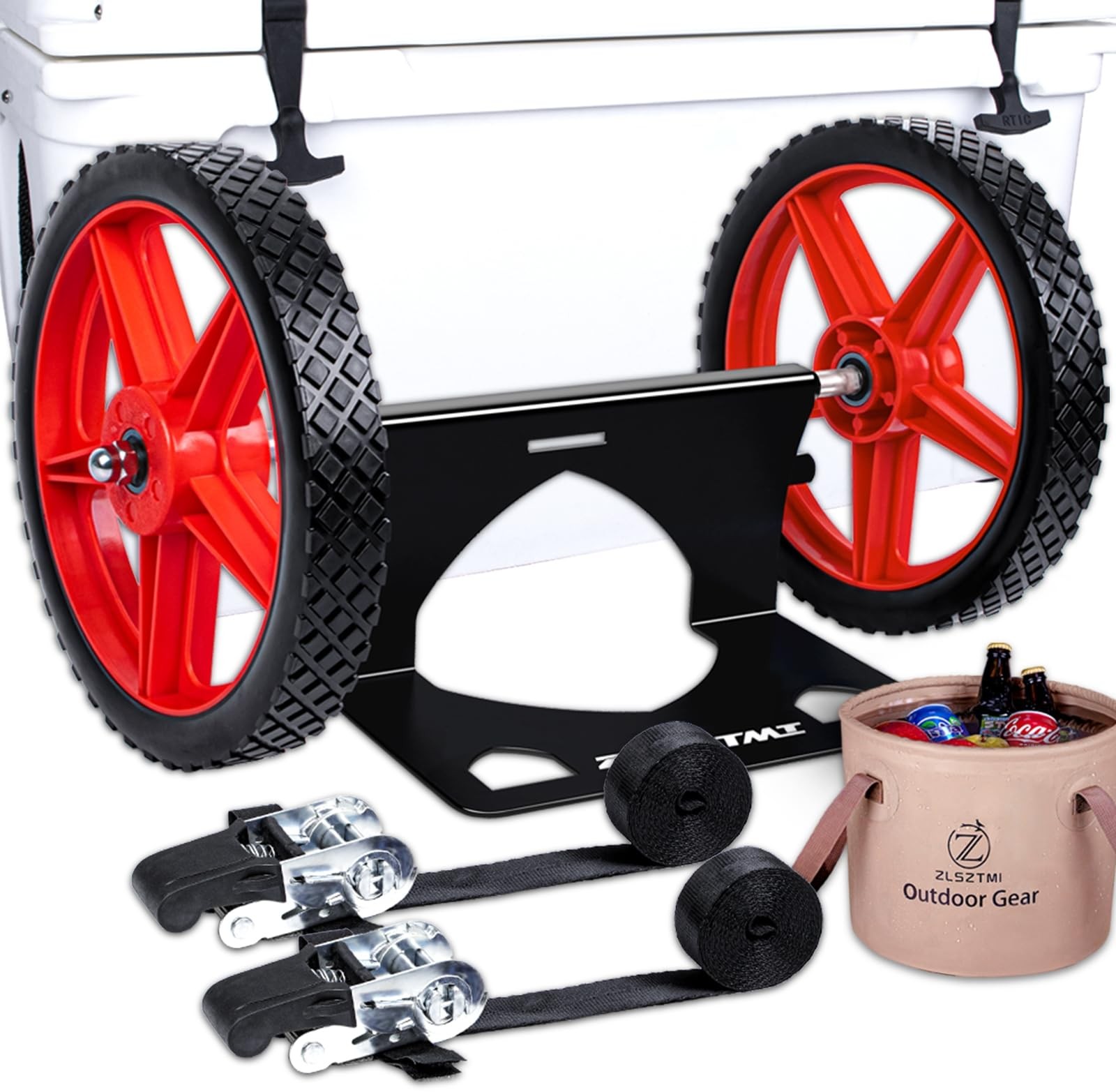 Upgraded Cooler Wheel Kit for Yeti/RTIC/Igloo Coolers Wheel Spacing up to19.8...