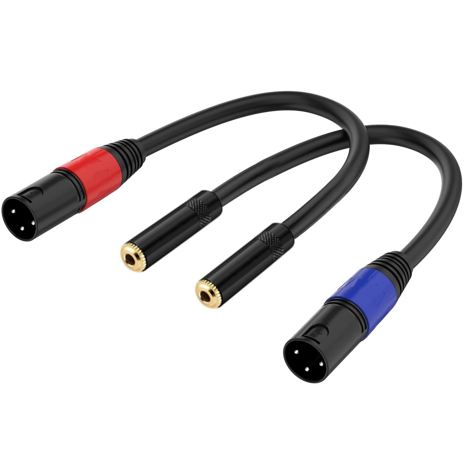 3.5mm to XLR Cable 1.6FT 2 Pack, 3.5mm Female TRS Mini Jack to 3-Pin XLR Male...