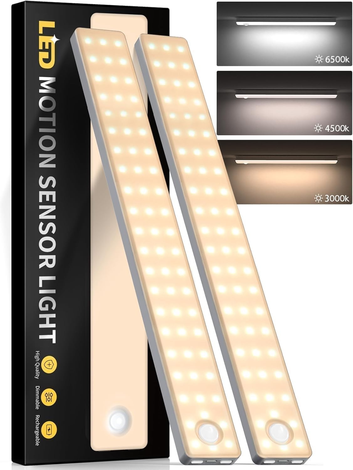 13inch Under Cabinet Lighting, 3 Color Temperatures Motion Sensor Light Indoor,