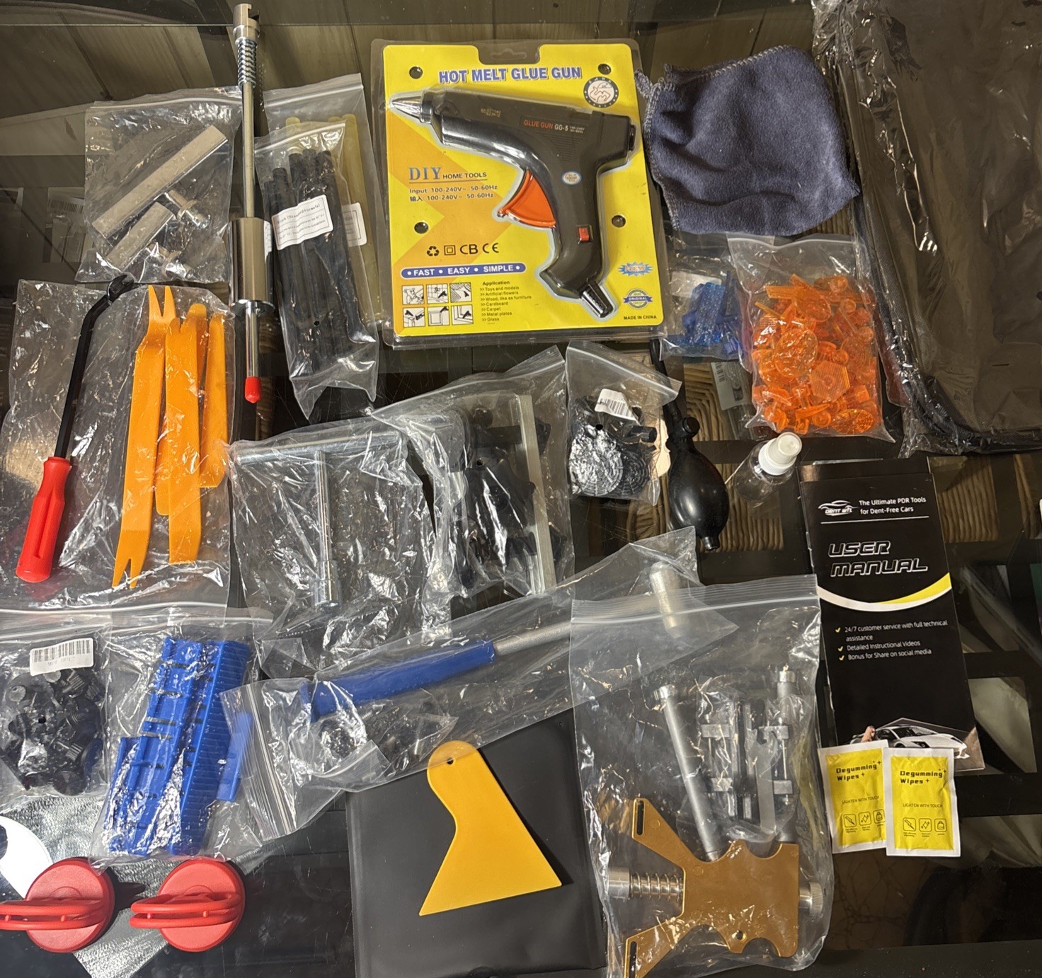 Paintless Dent Repair Kit with Enhanced Glue Tabs,Car Dent