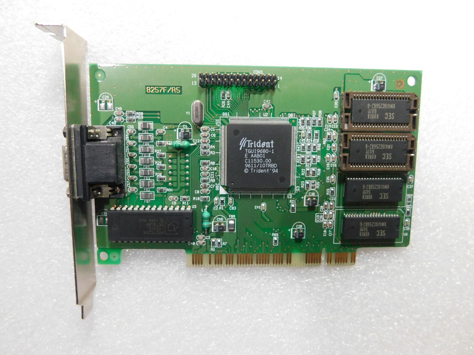 JATON 8257F/R5 TRIDENT TGUI9680 2MB PCI VGA VIDEO GRAPHICS ADAPTER CARD
