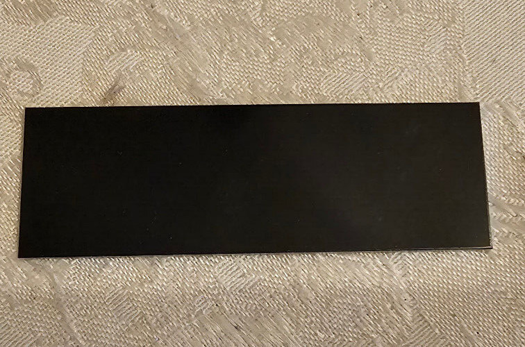 25 BLANK 1"x3" Engraving Plates, Polished Black Aluminum, stamping blank