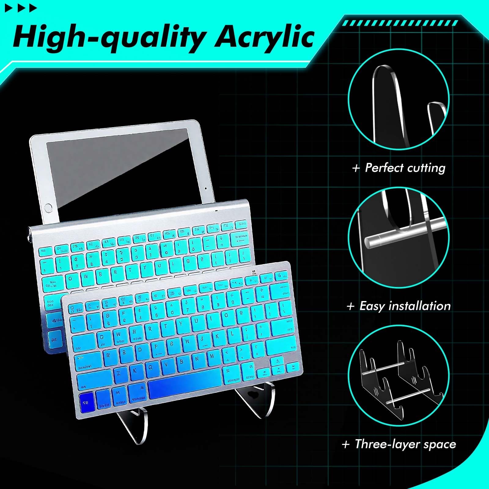 SaisaiTan Acrylic Keyboard Display Stand Holder Mechanical Computer clear