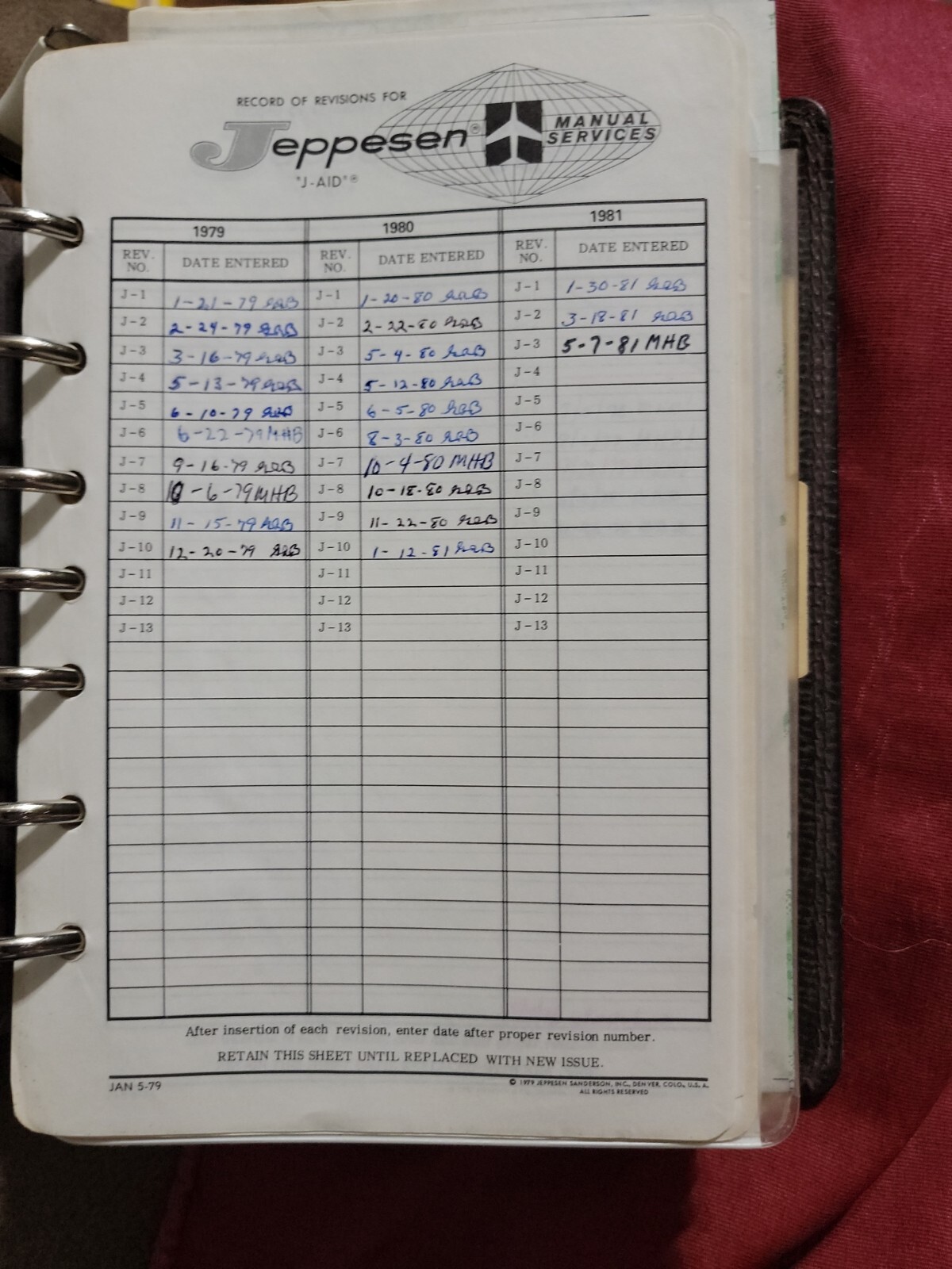Jeppesen Airway Manual Full/coverage Code JAID-B