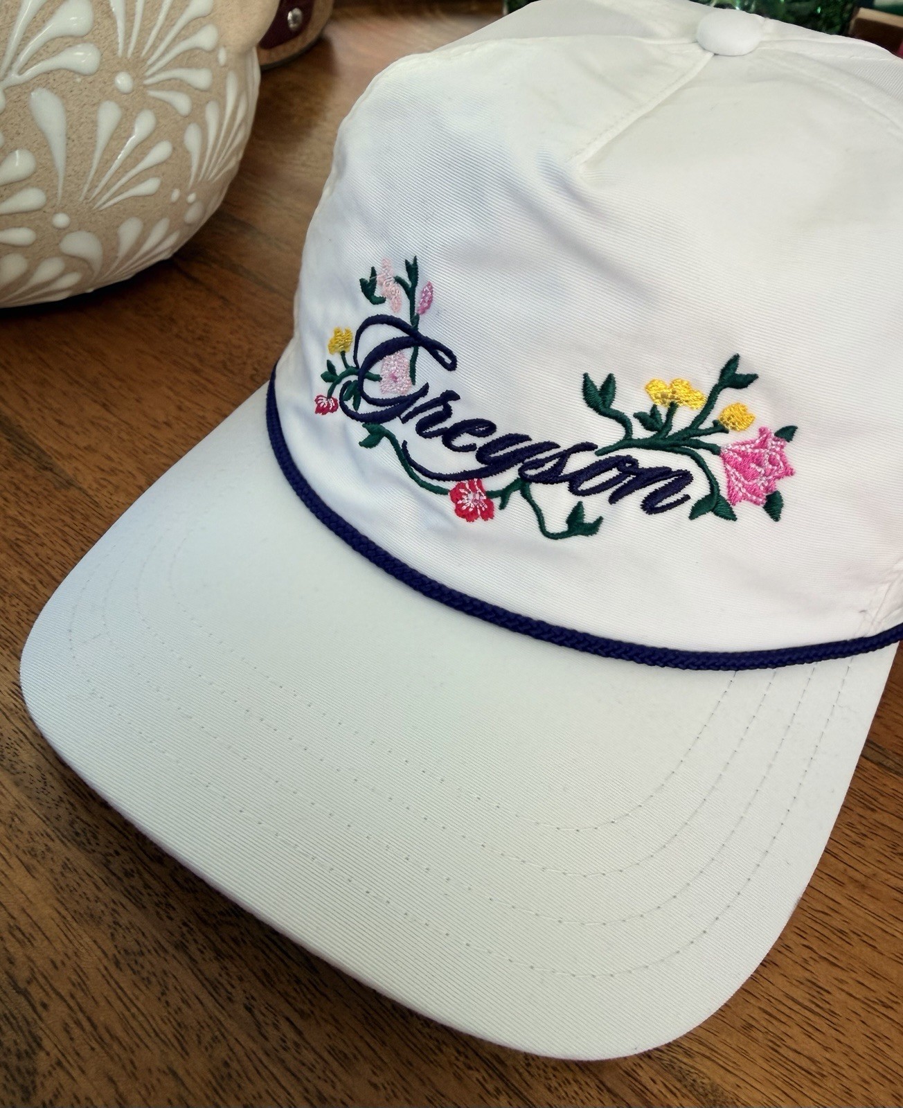 New Greyson Golf Floral Rope Hat Arctic $48