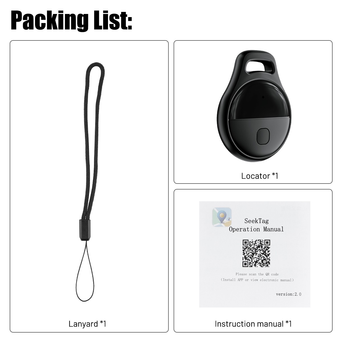 GPS Tracker For Android IOS Systems Smart Tracking Anti-Lost Mini Global Locator