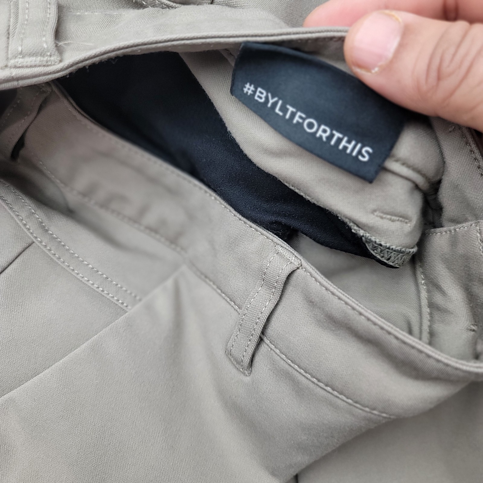 BYLT Premium Basics Jogger Pants Size 28 Tan Khaki Performance Stretch *Read