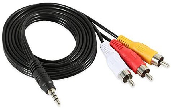 3RCA Male to 3.5mm Male Cable 3ft Adapter Audio Video Cord AV DV AUX Converter A