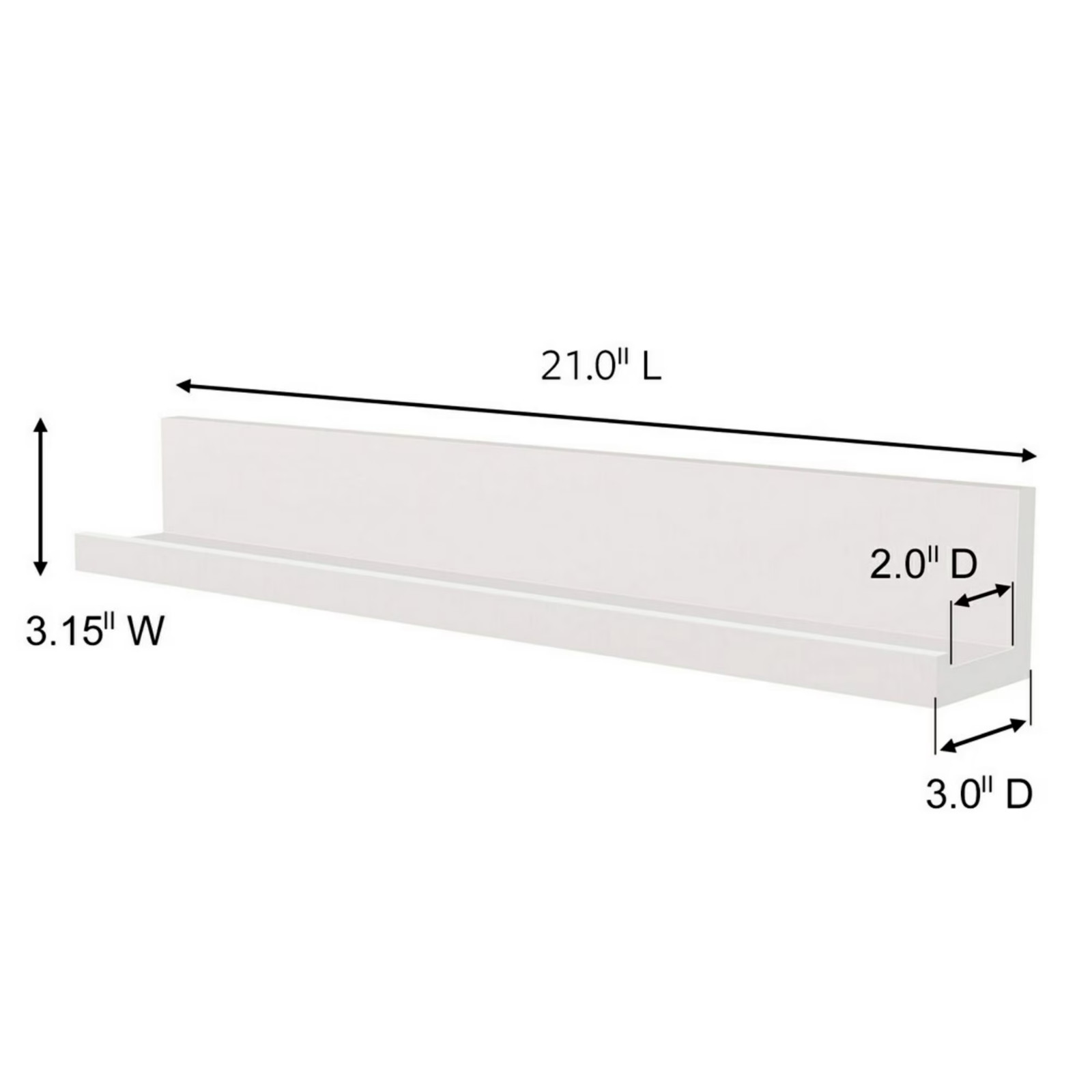 Command Picture Ledge, Quartz, Damage Free Decorating, 1 Ledge and 10 Command St