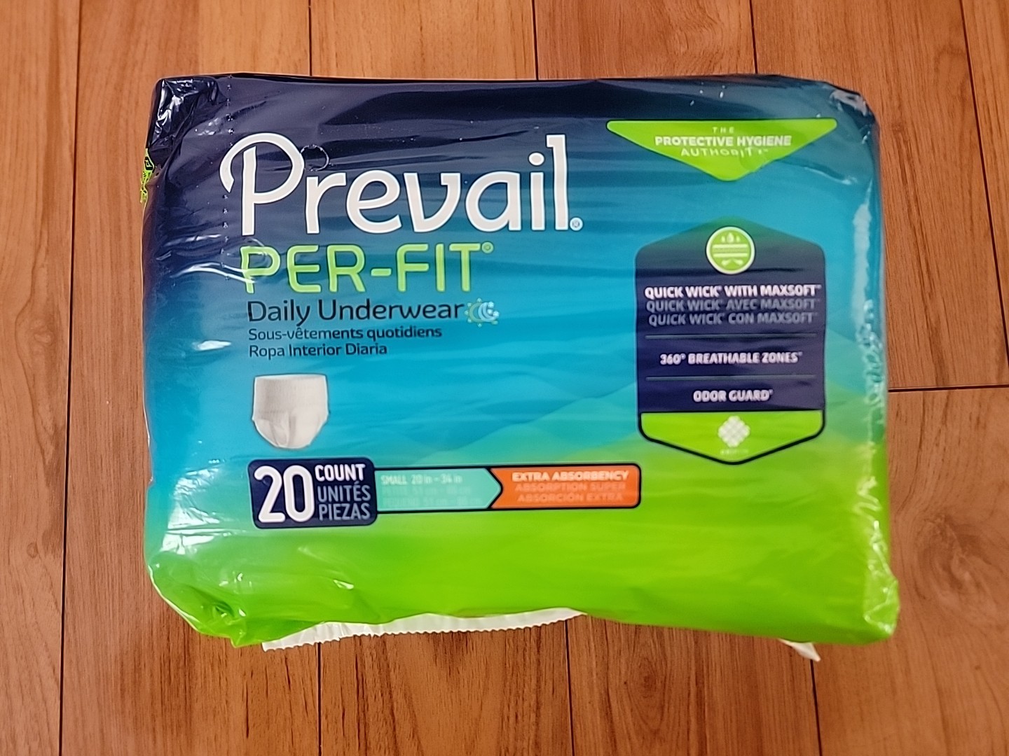 Prevail Per-Fit Daily Underwear Pull On Unisex SMALL PF511- 20 Count/1 Pack.