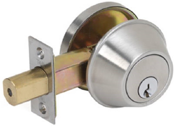 Tell Satin Nickel Steel Single Cylinder Deadbolt