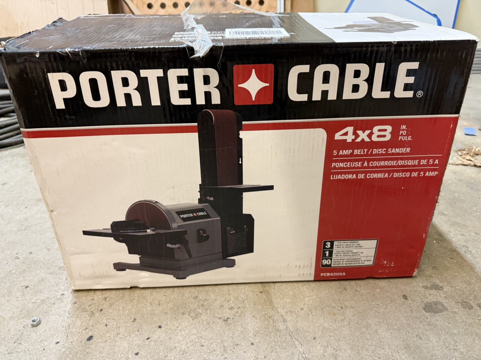 PORTER-CABLE 4-in x 36-in Belt 5 -Amp Benchtop Sander PCB420SA