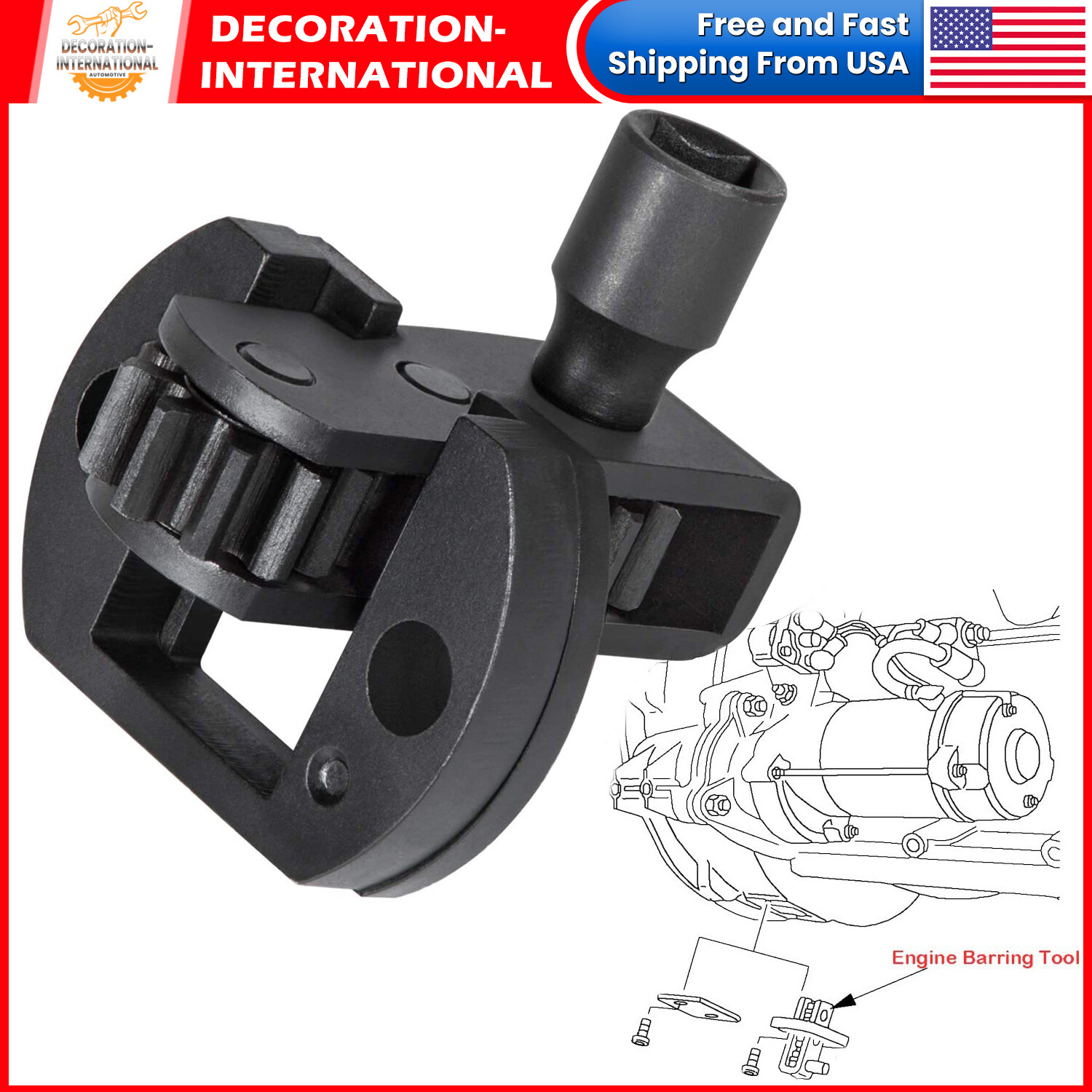 J-46392 Engine Barring Tool for Detroit Diesel DD13 DD15 DD16 MBE4000 MBE900