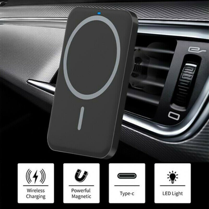 Magnetic Wireless Charger Car Mount Holder For iPhone 13 14 15 Pro Max MagSafe