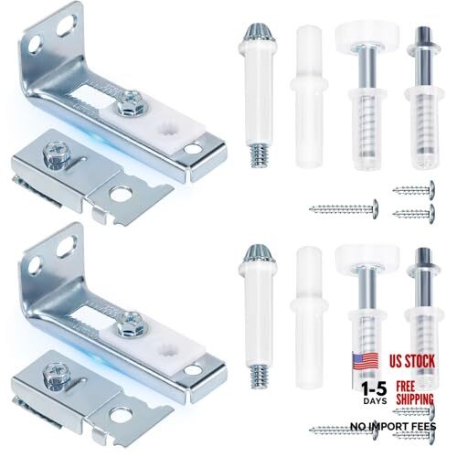 Bifold Door Hardware Repair Kit, 2-Pack Bifold Closet Door 2 Pack Silver