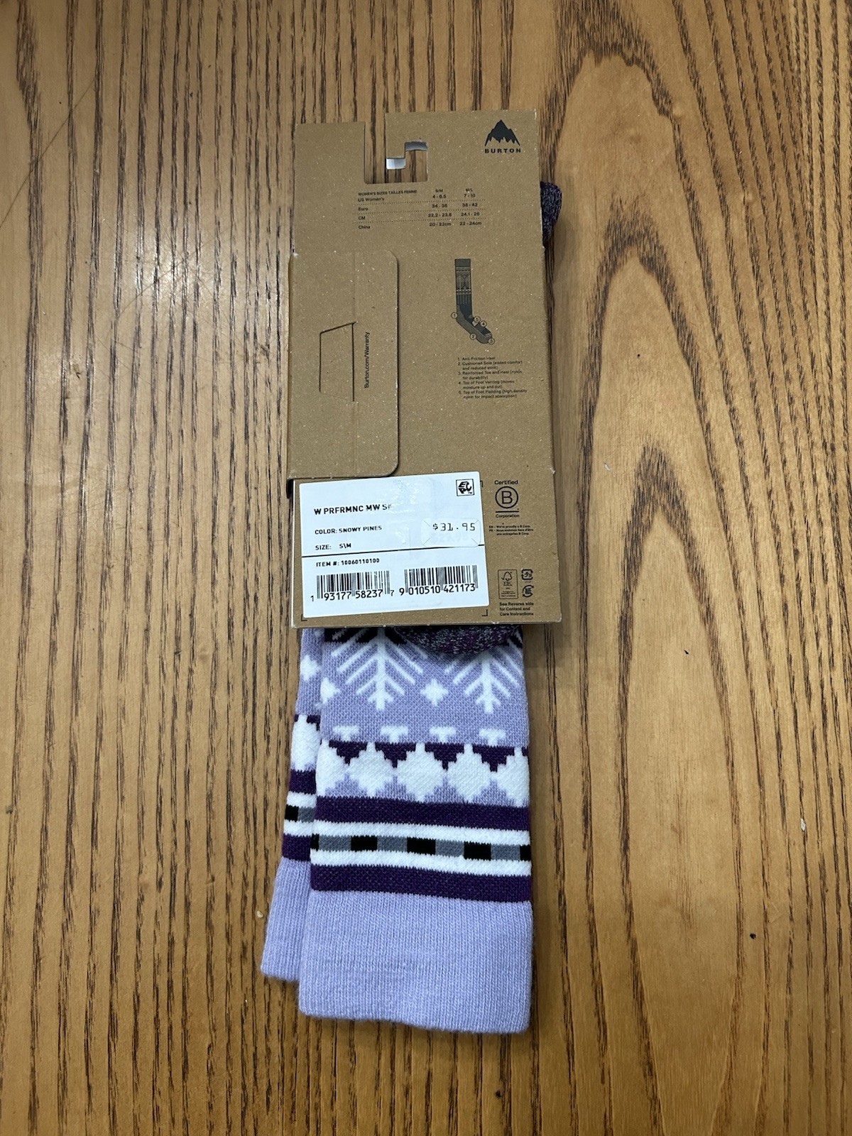 BURTON WOMEN'S MIDWEIGHT PERFORMANCE SNOWBOARD SOCKS SMALL/MEDIUM