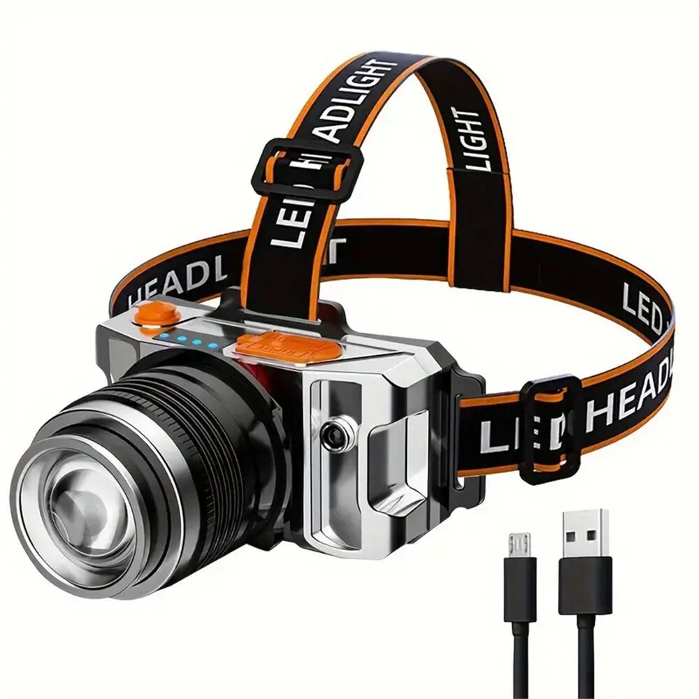 990000LM LED Headlamp Rechargeable Headlight Zoomable Head Torch Lamp Flashlight
