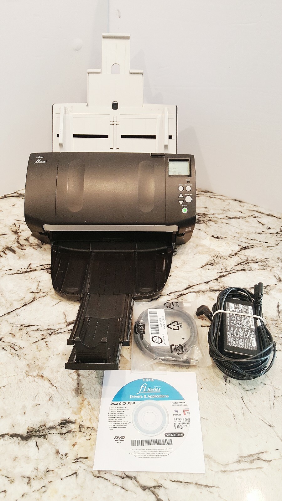FUJITSU fi-7160 Color Duplex Workgroup Document Scanner AC adapter+USB+Setup DVD