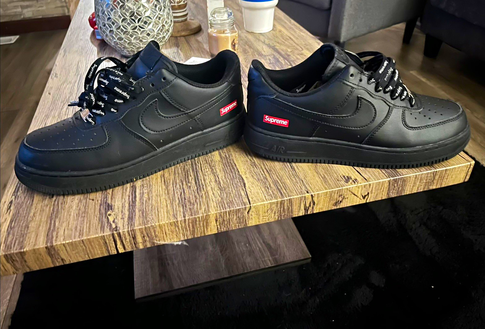 Nike Air Force 1 Low x Supreme Men’s Black Leather Low