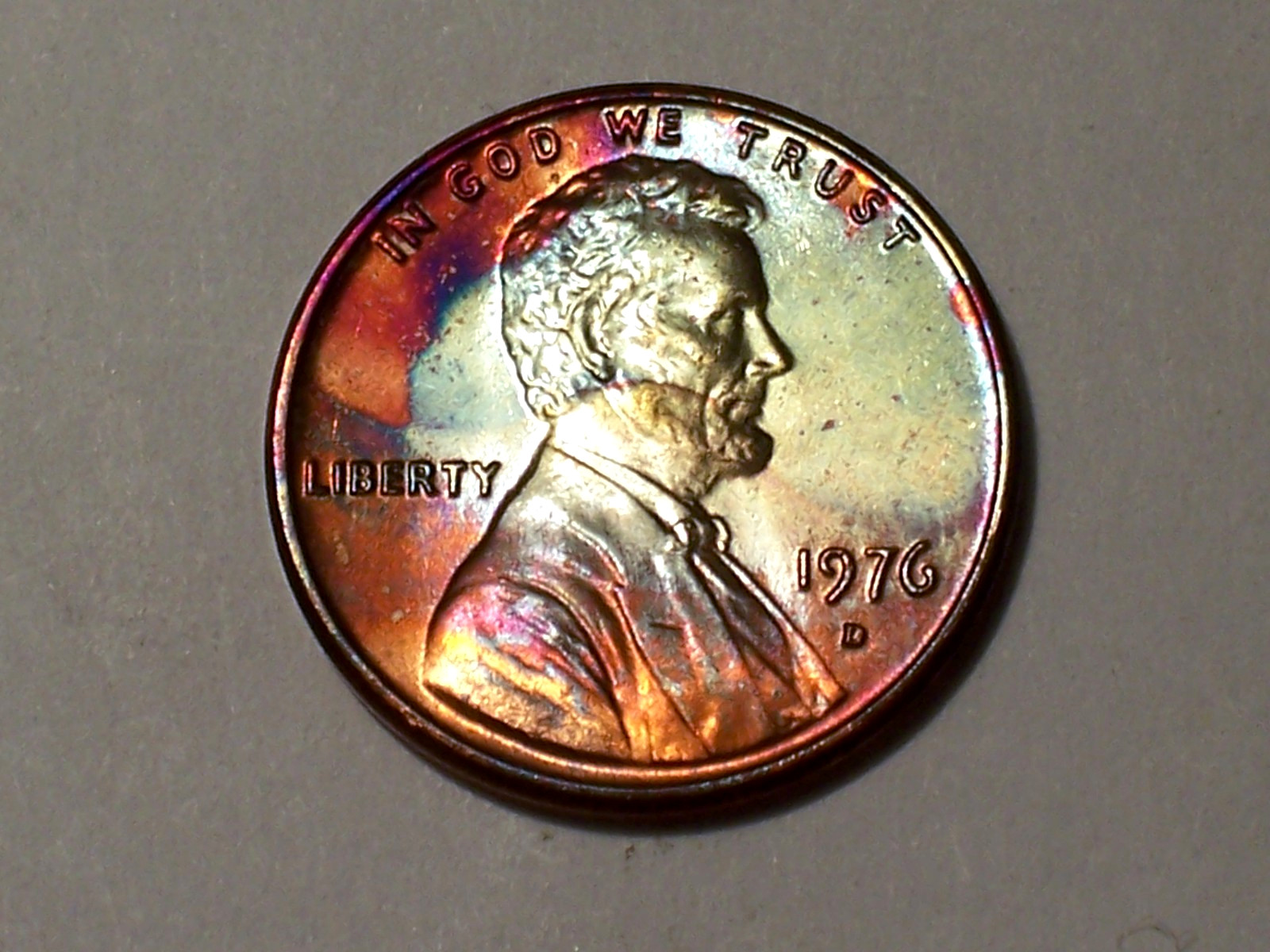 1976-D  @  Super"  Toned Lincoln Memoria Penny, 394 *From Roll*