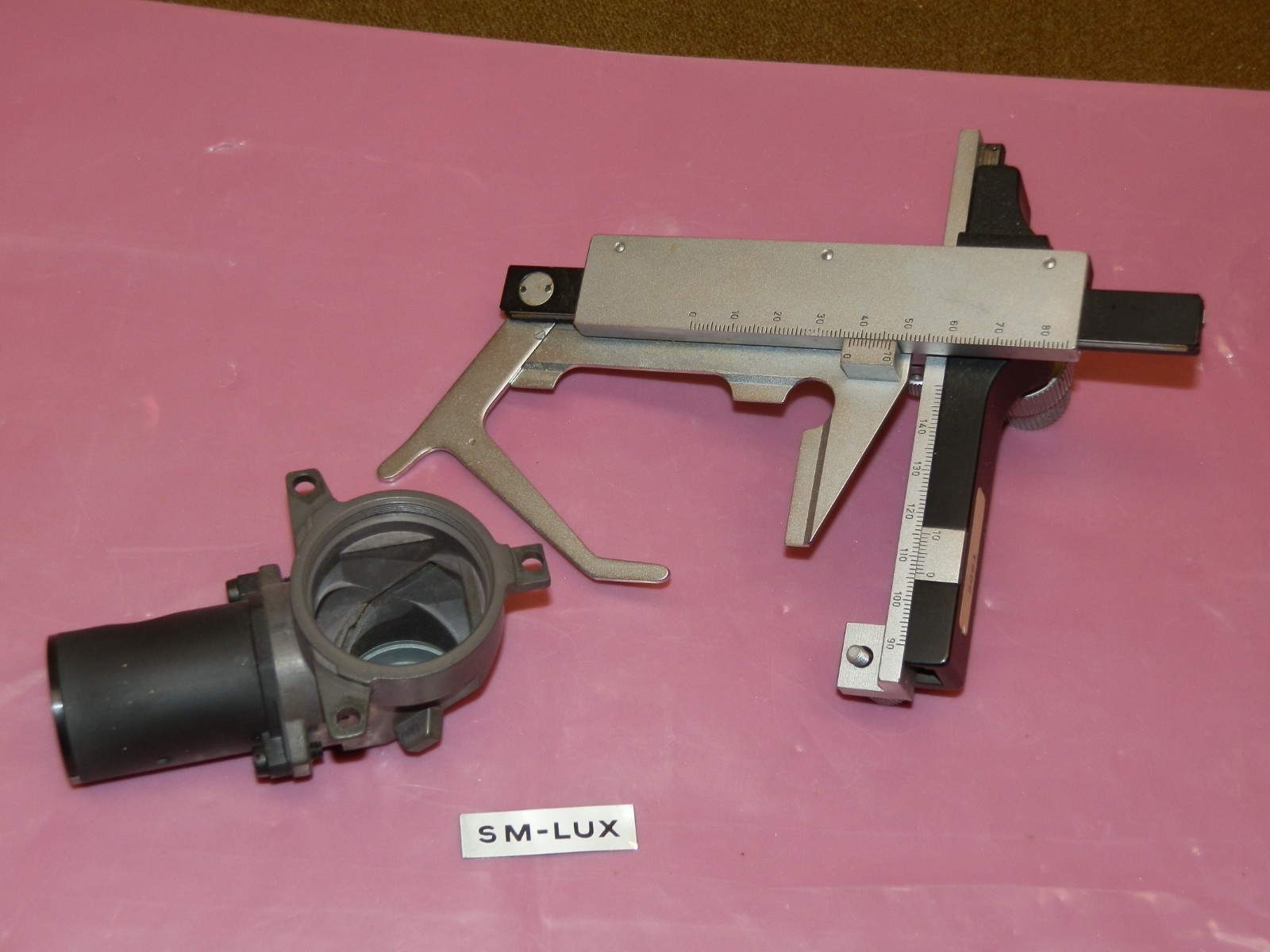 LEITZ WETZLAR SM-LUX MIRROR Illuminator Reflector Component AND Slide Holder
