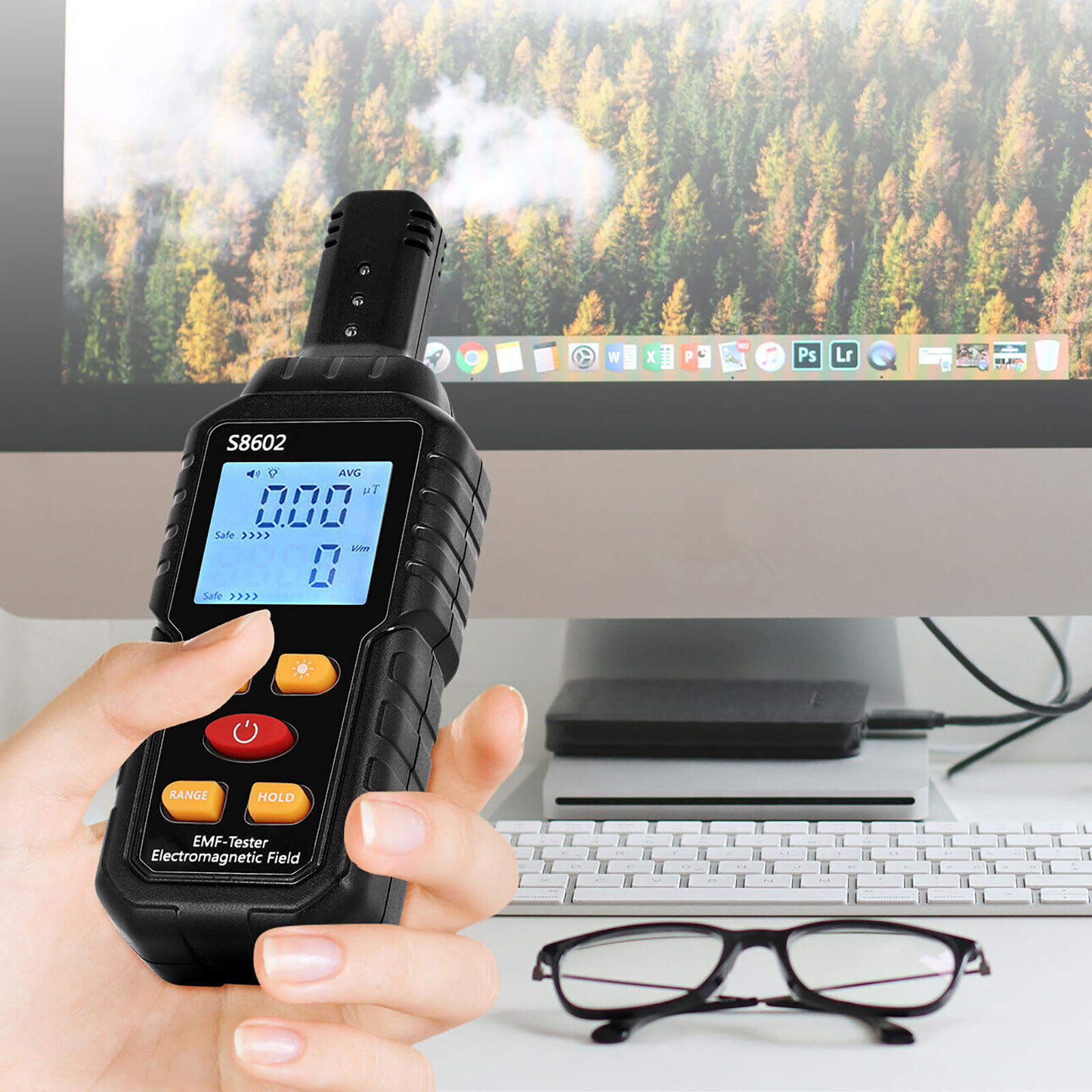 3 In 1 Radiation Detector Dosimeter EMF Electromagnetic Tester