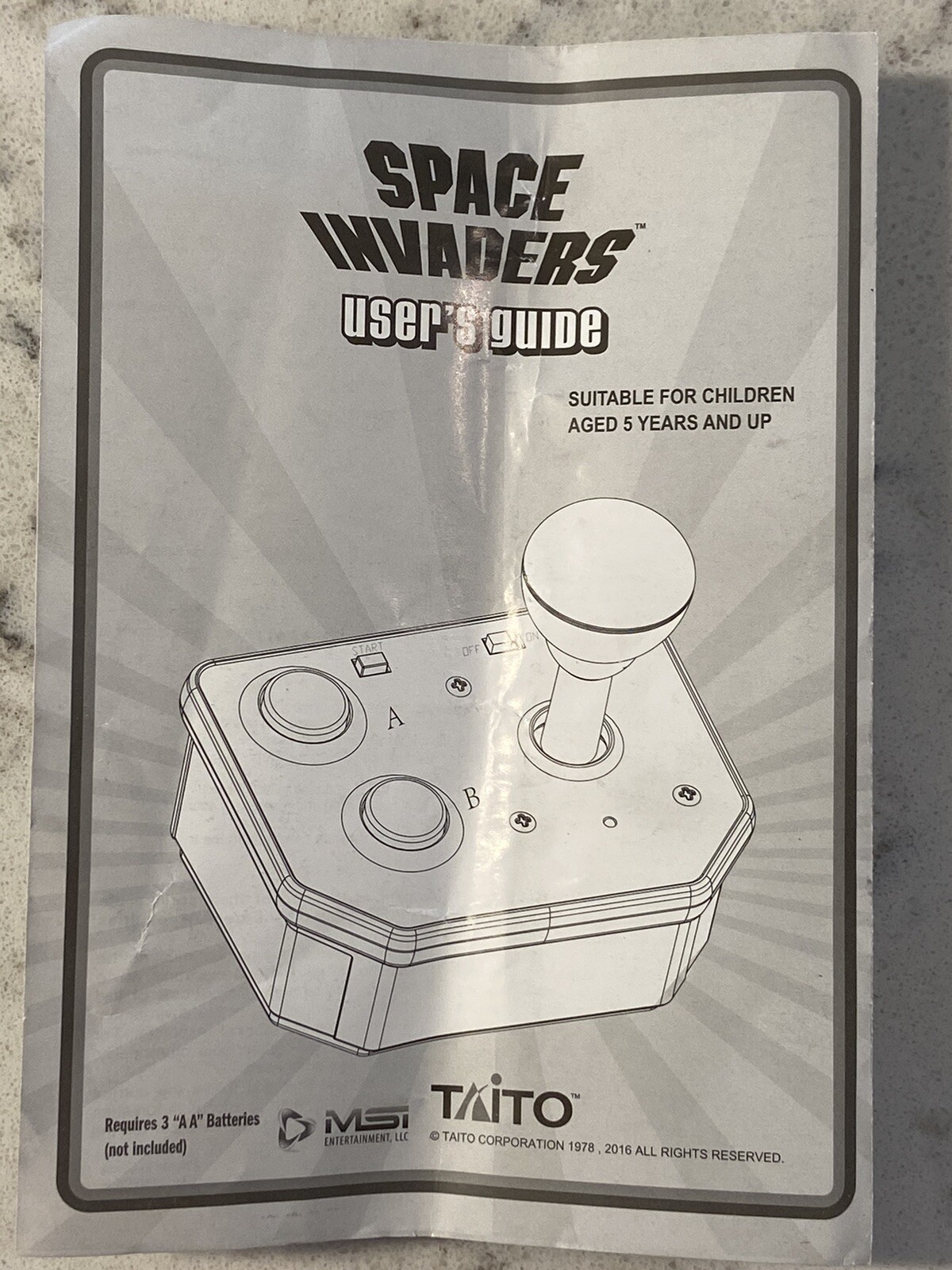 Taito Space Invaders Plug-n-play Game Console W/ Joystick Controller 2016 w/man.