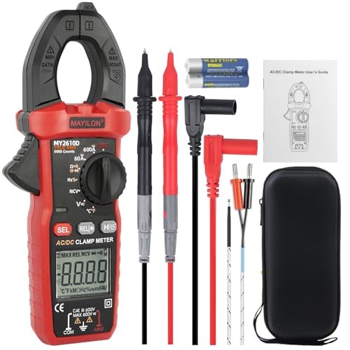 Digital Clamp Meter, Multimeter TRMS 6000 Counts Amp Volt Meter Auto-ranging