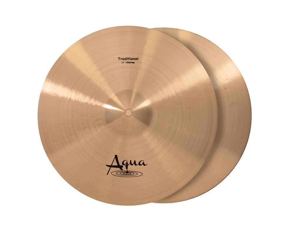 Aqua 14" Tradtional Thin Hi-hats - Black Logo