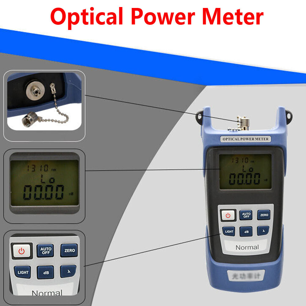 Fiber Optic Power Meter Optical Light Source 800 ~1700nm FC+SC Connector New
