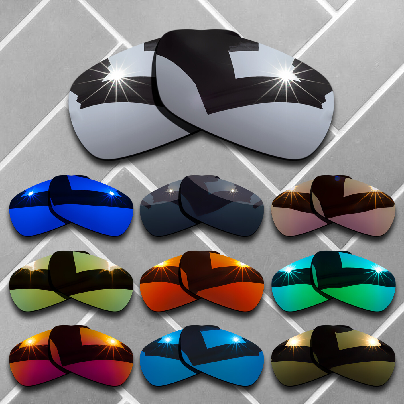 US Replacement lenses for-Oakley Square Wire 2.0 New OO4075 Polarized Choices