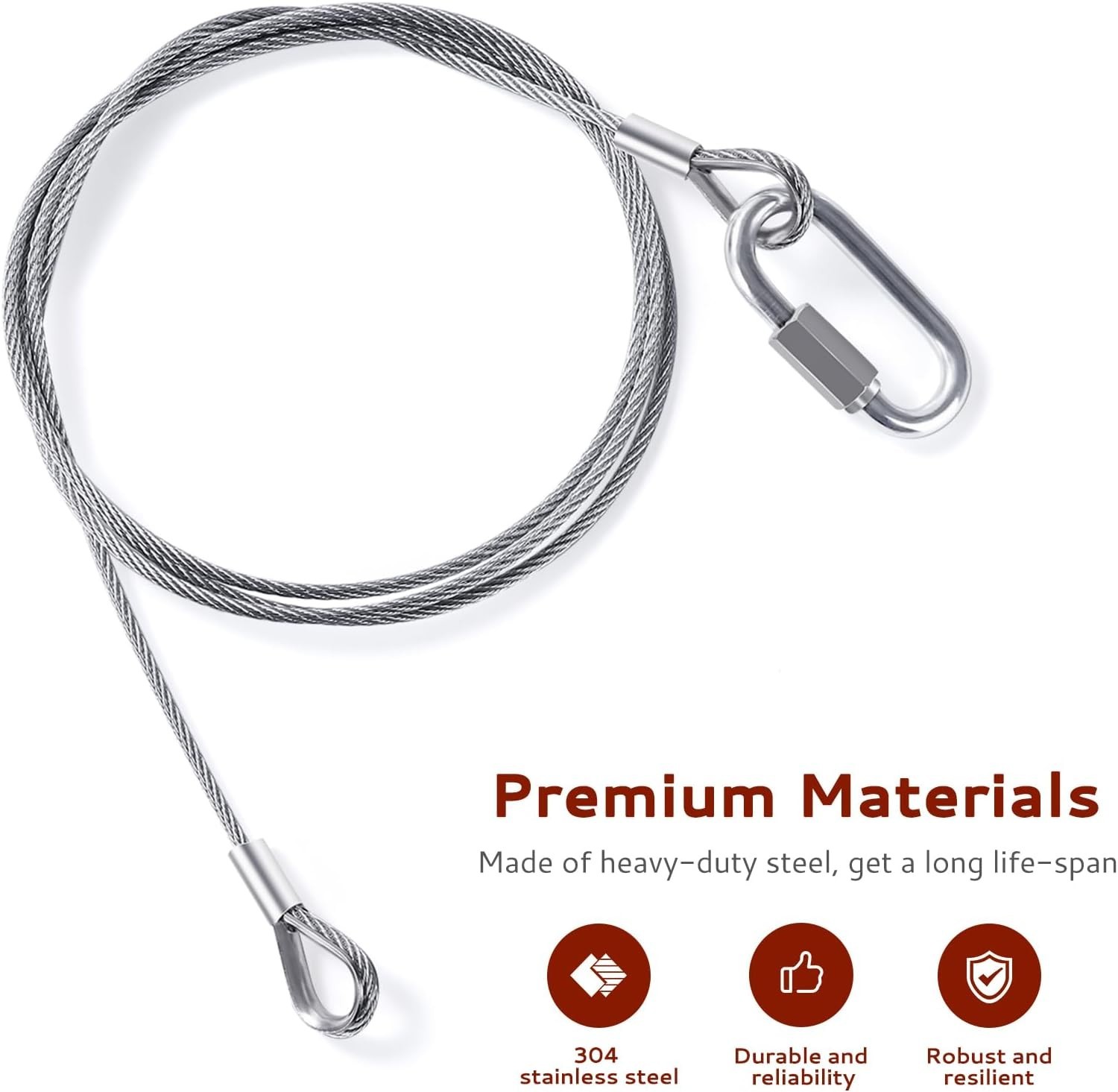2Pcs Lift Cable Compatible with Gorilla Trailer Gate Assist EZ...