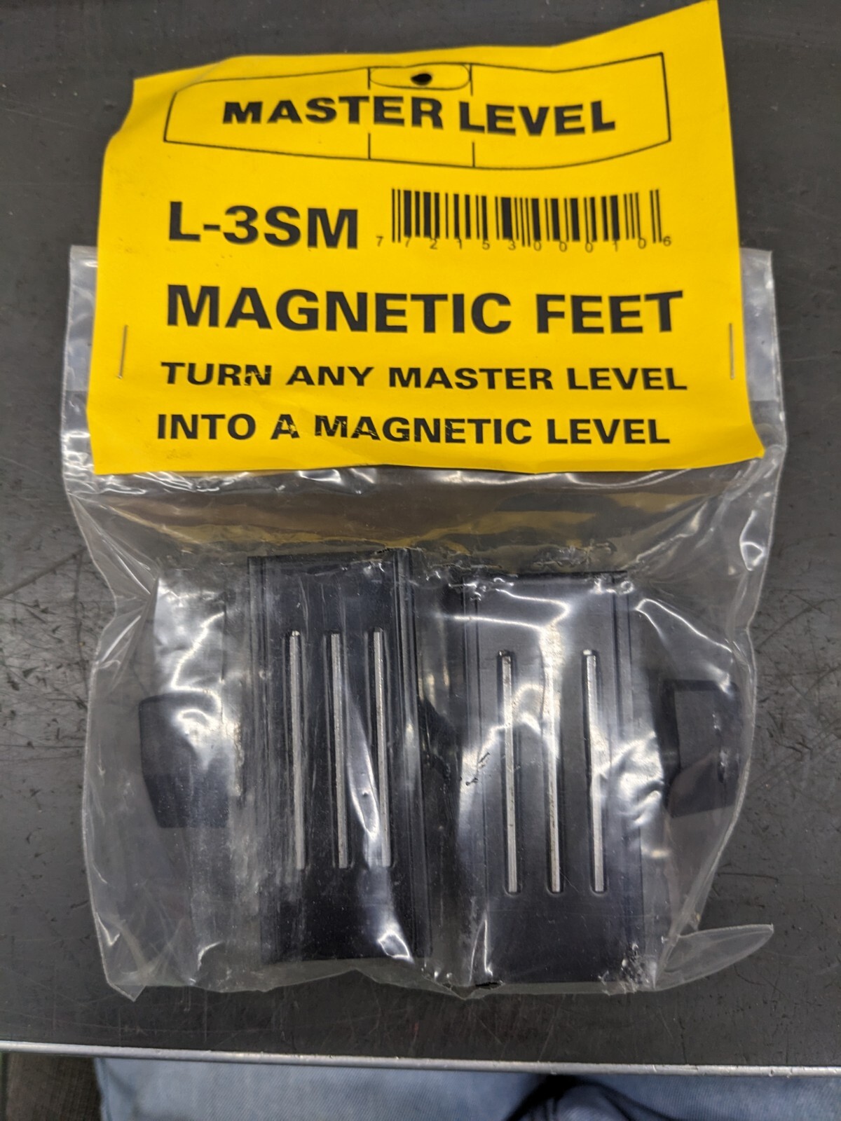 Master Level L-3SM Magnetic Feet - Turn any master level into a magnetic level