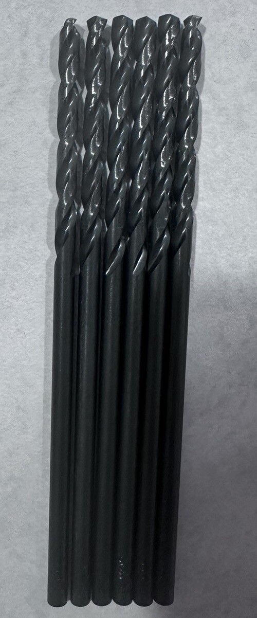 Lot of 6 ~ Irwin Tools 7/32 x 6 Inch 135-Degree Jobber Length Black Oxide 66614