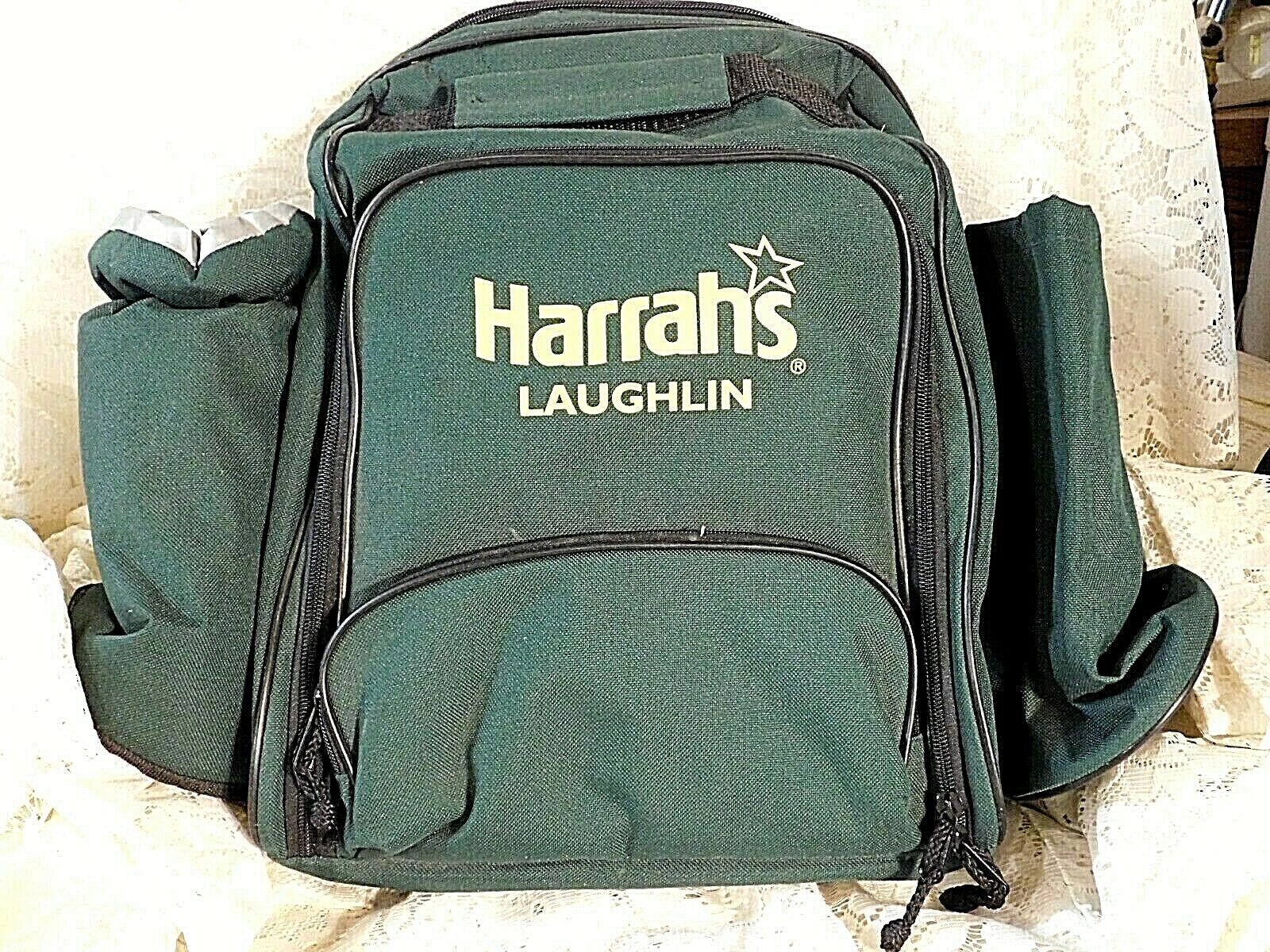 Picnic Backpack For 2 People Harrah's Laughlin   Green