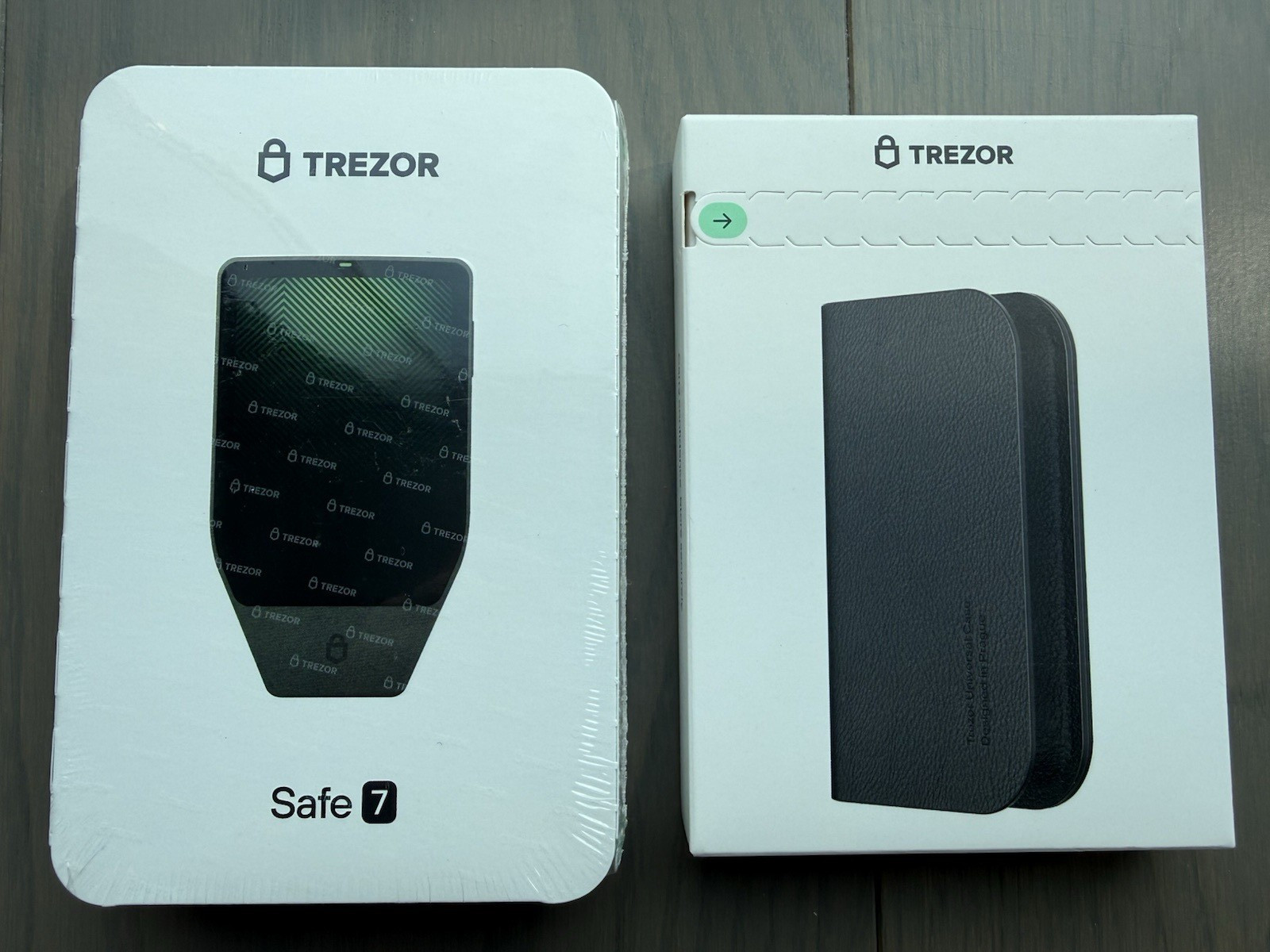 Trezor Safe 7 Crypto Wallet (Charcoal Black) w/ Trezor Leather Carry Case