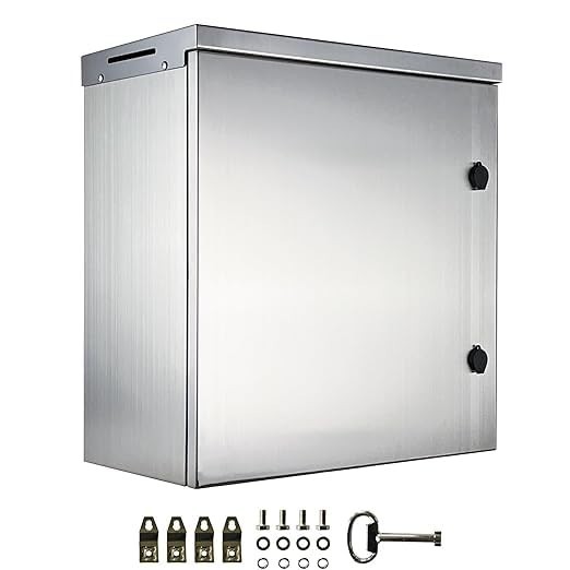 25x24x12" 304 Stainless Steel Electrical Enclosure, IP66 Waterproof & Dustproof