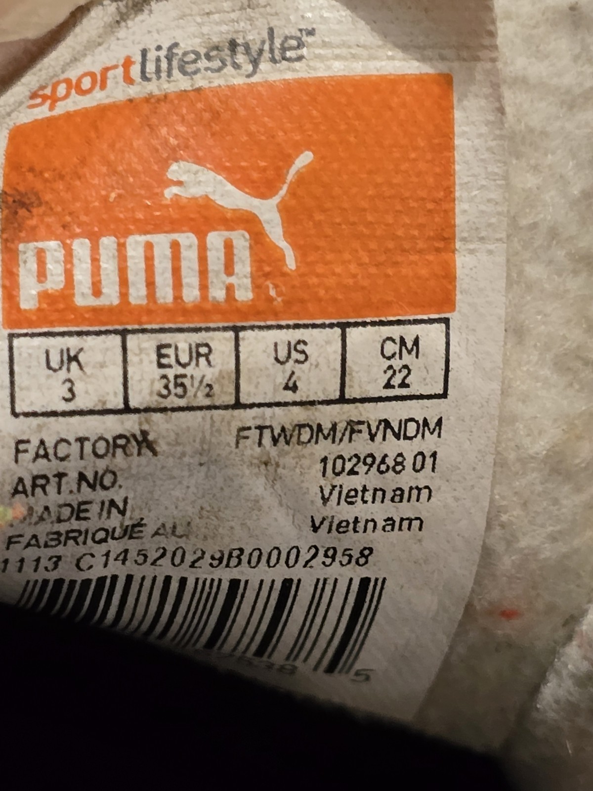 Puma Evopower 1 Big Kid Size 4