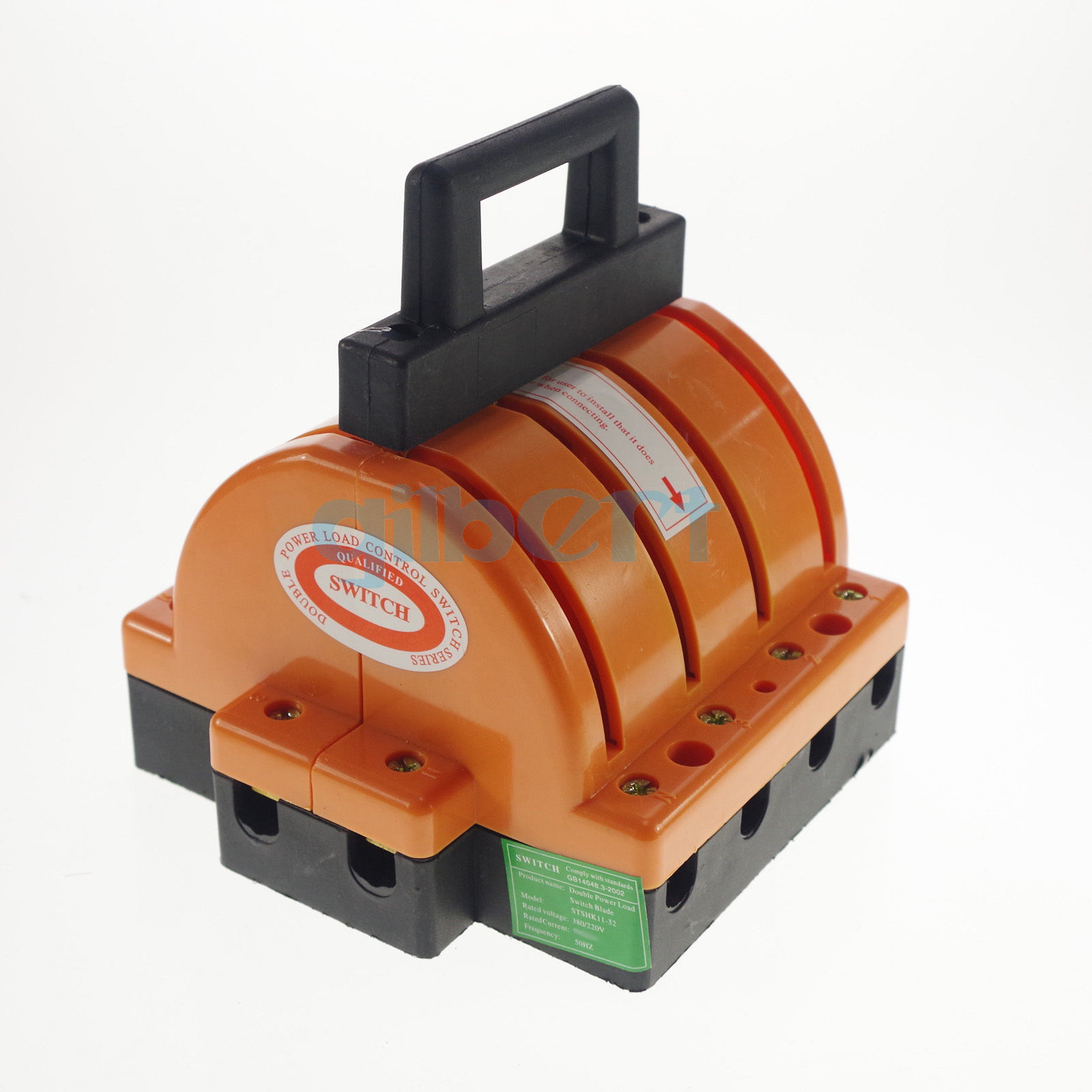 4 Pole 60A Double 220/380V Throw Knife Disconnect Switch NEW Plastic Refractory