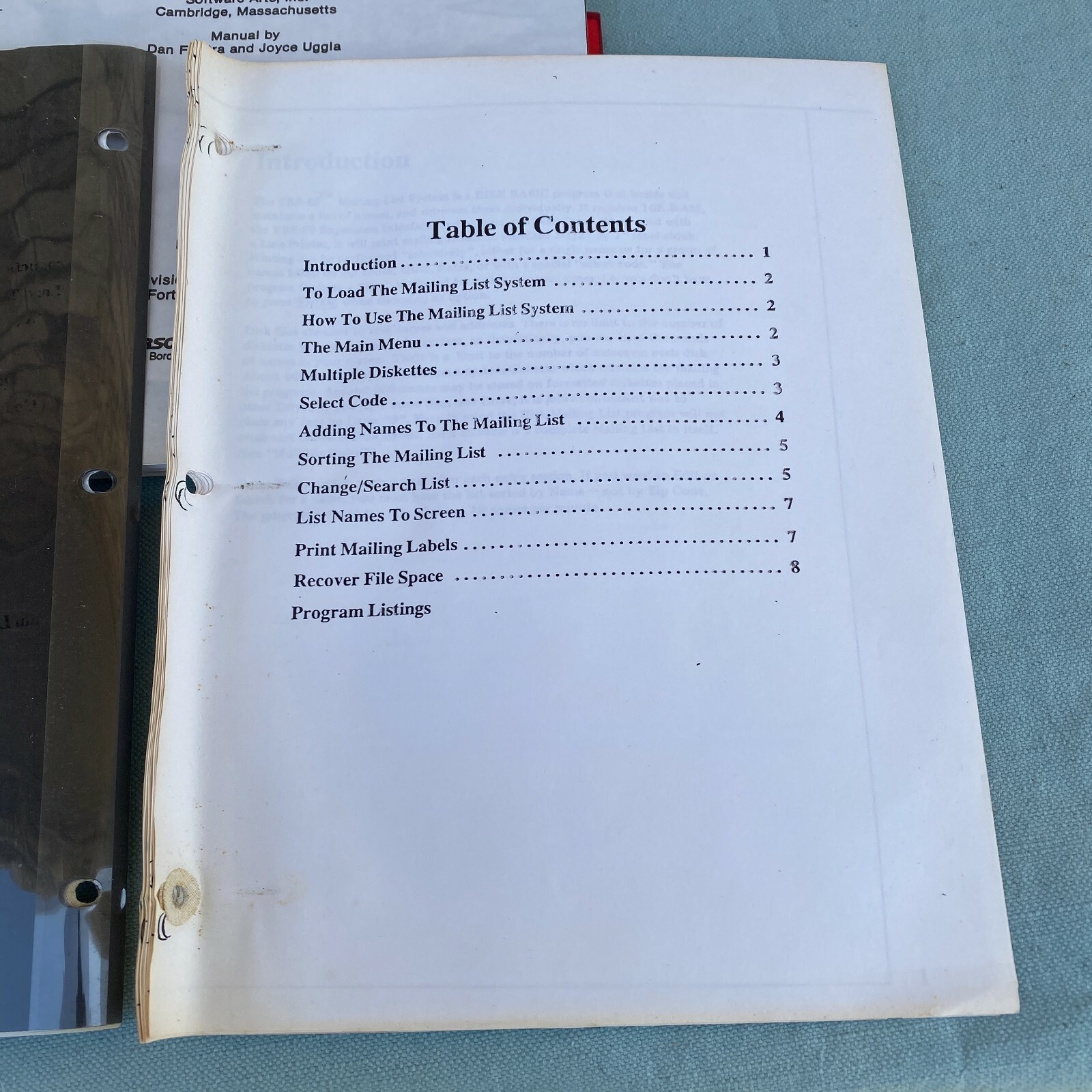 TRS-80 Model 3 User Guide Manual Visicalc Software Arts Mailing List SuperScript