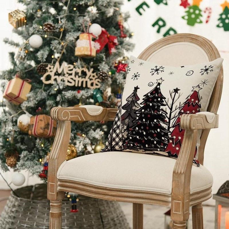 Durable Polyester Throw Pillow Cover Modern Décor Machine Washable Soft Touch US