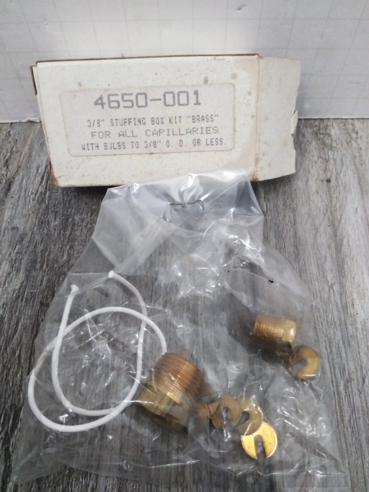 4650-001 Stuffing Box kit 3/8" (brass)  for all capillaries  ROBERTSHAW