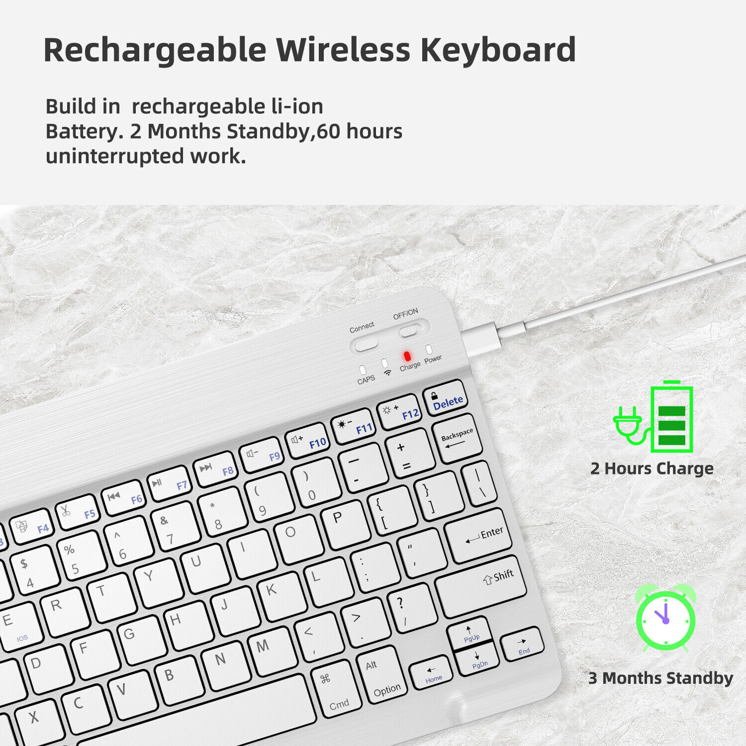 Wireless Bluetooth Keyboard and Mouse Waterproof For Apple iPad Mac PC Computer